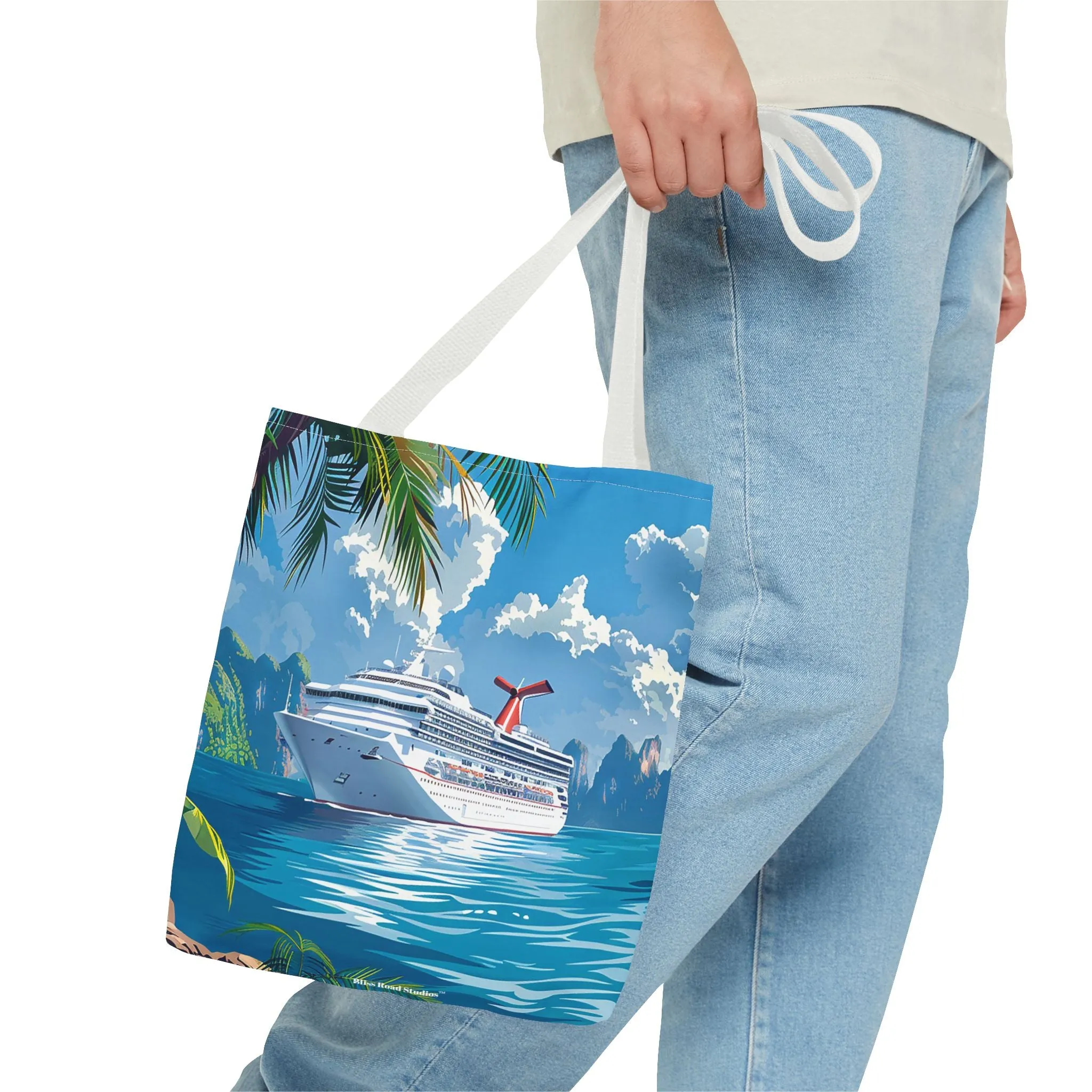 Caribbean Cruise Bliss Tote Bag - Set Sail in Style - Paradise at Your Side! Available in 3 sizes.