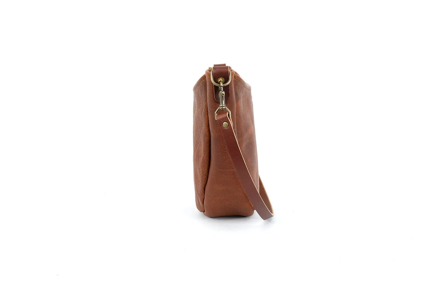 CELESTE LEATHER HOBO BAG - CRANBERRY