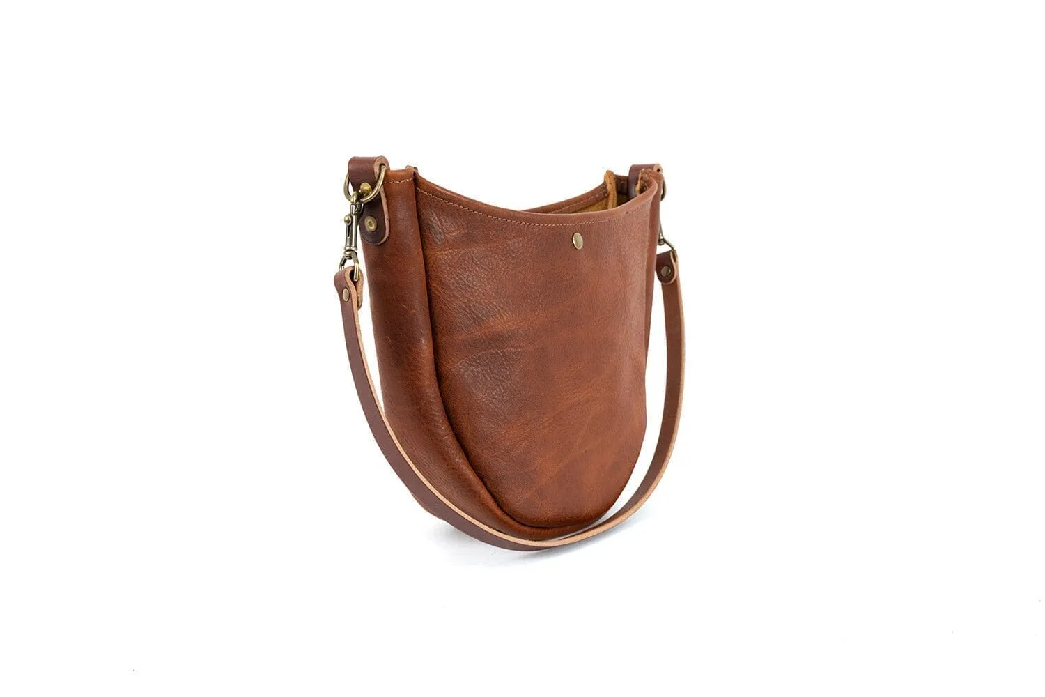 CELESTE LEATHER HOBO BAG - CRANBERRY