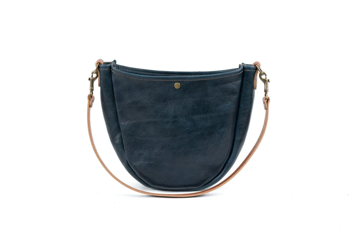 CELESTE LEATHER HOBO BAG - INDIGO BISON