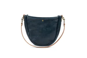 CELESTE LEATHER HOBO BAG - INDIGO BISON