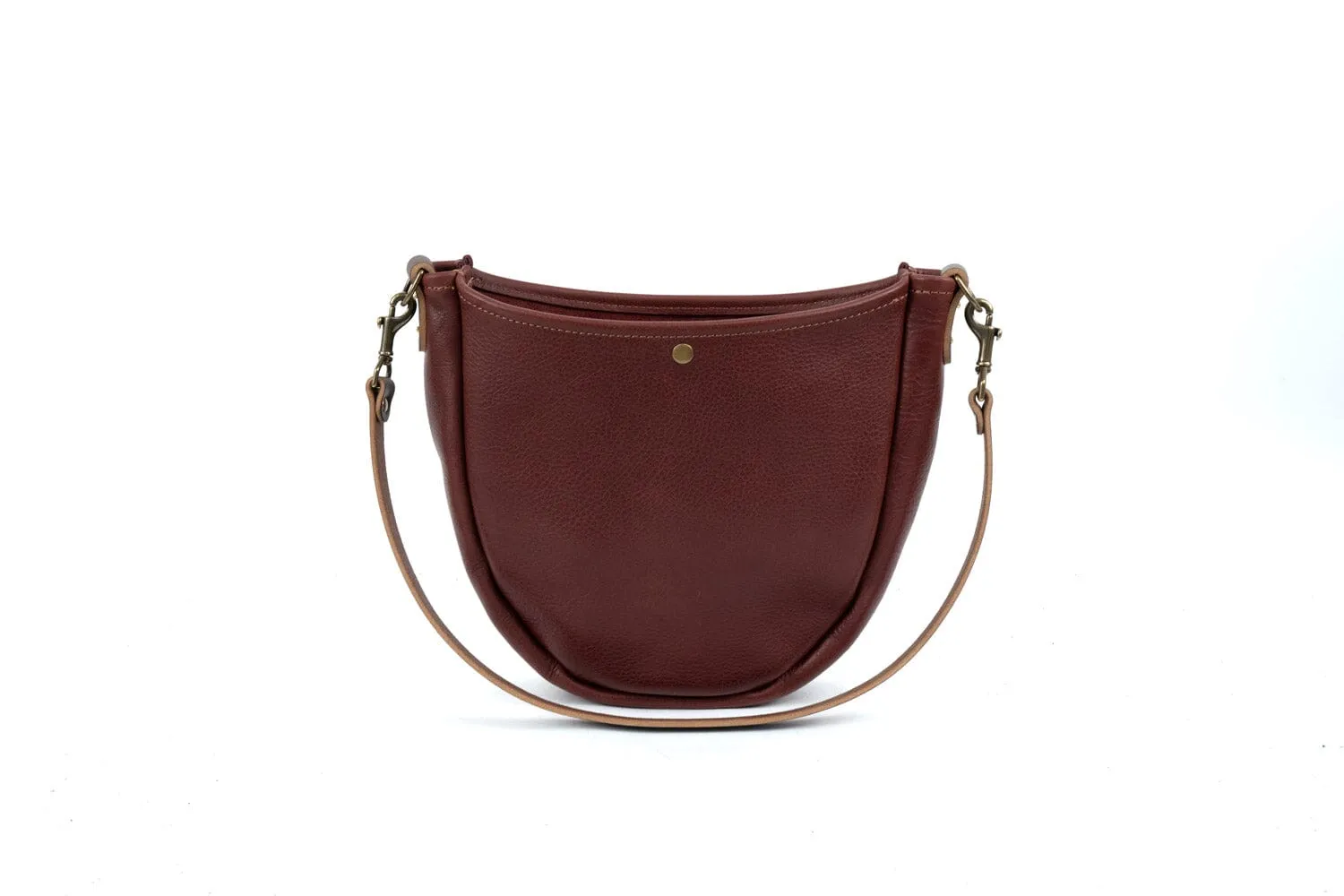 CELESTE LEATHER HOBO BAG - MERLOT