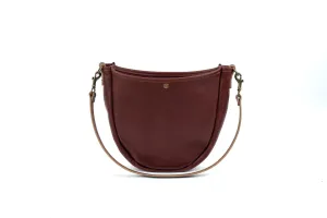 CELESTE LEATHER HOBO BAG - MERLOT