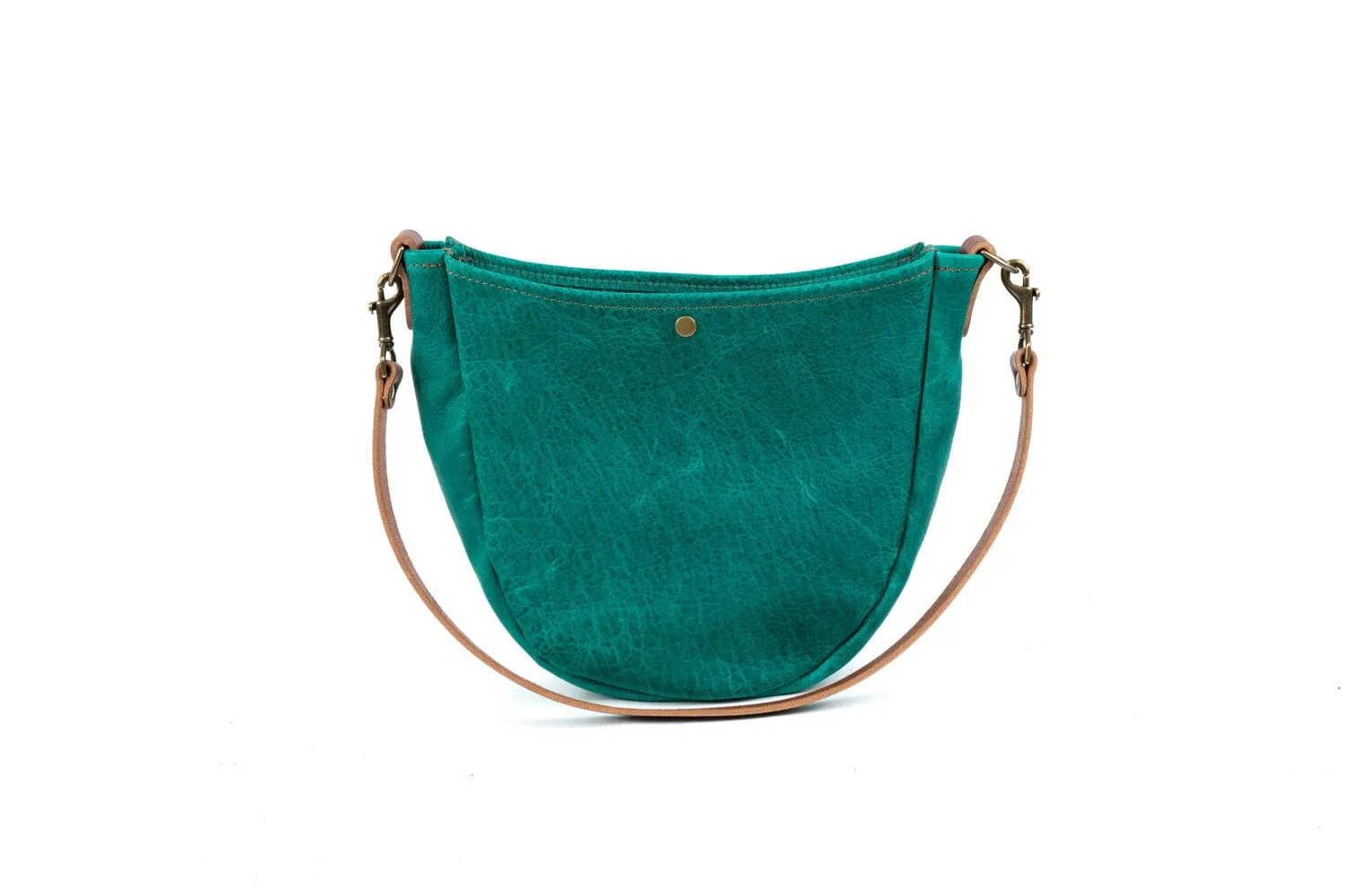 CELESTE LEATHER HOBO BAG - SADDLE