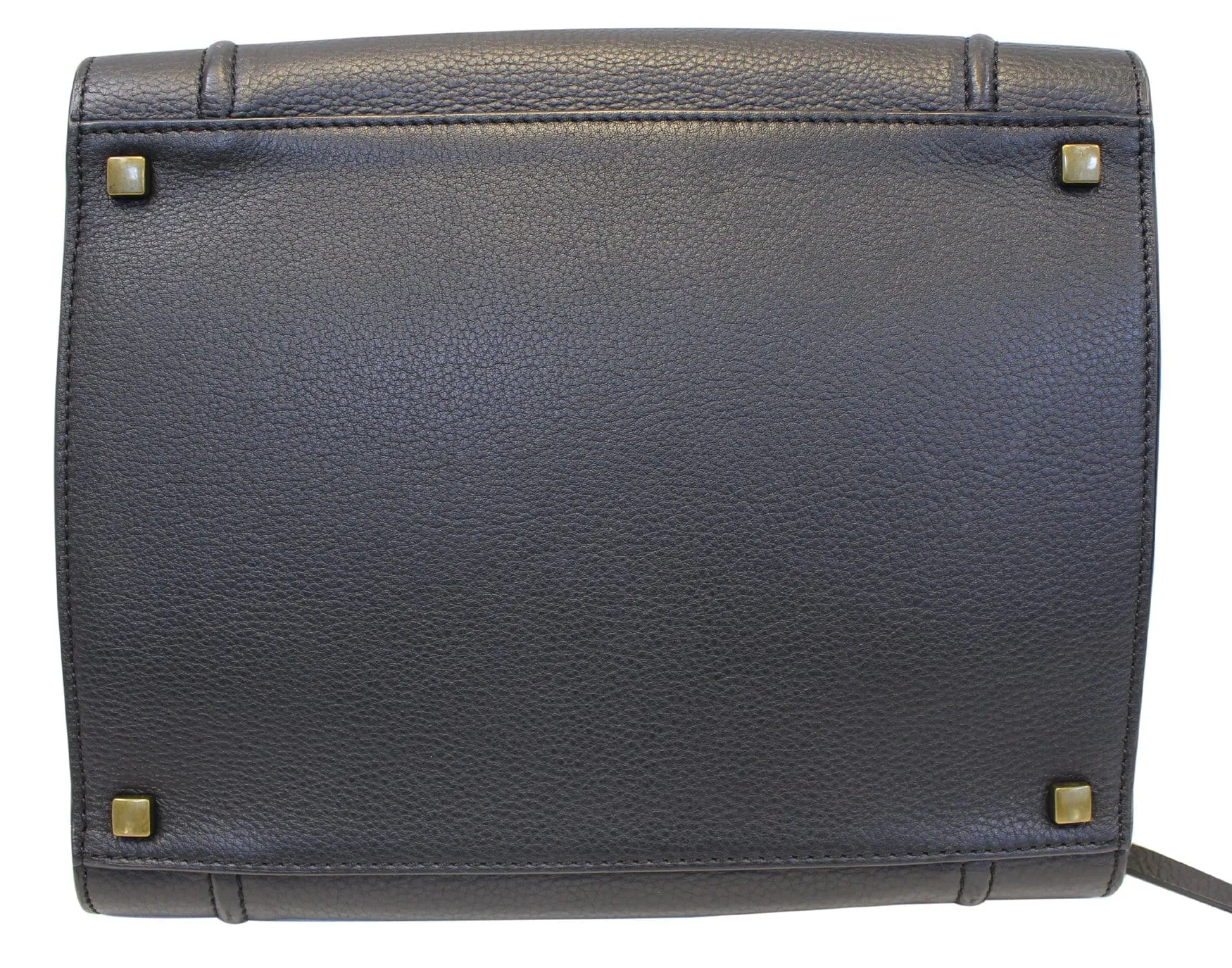 CELINE Black Grained Calfskin Leather Large Phantom Luggage Tote Bag