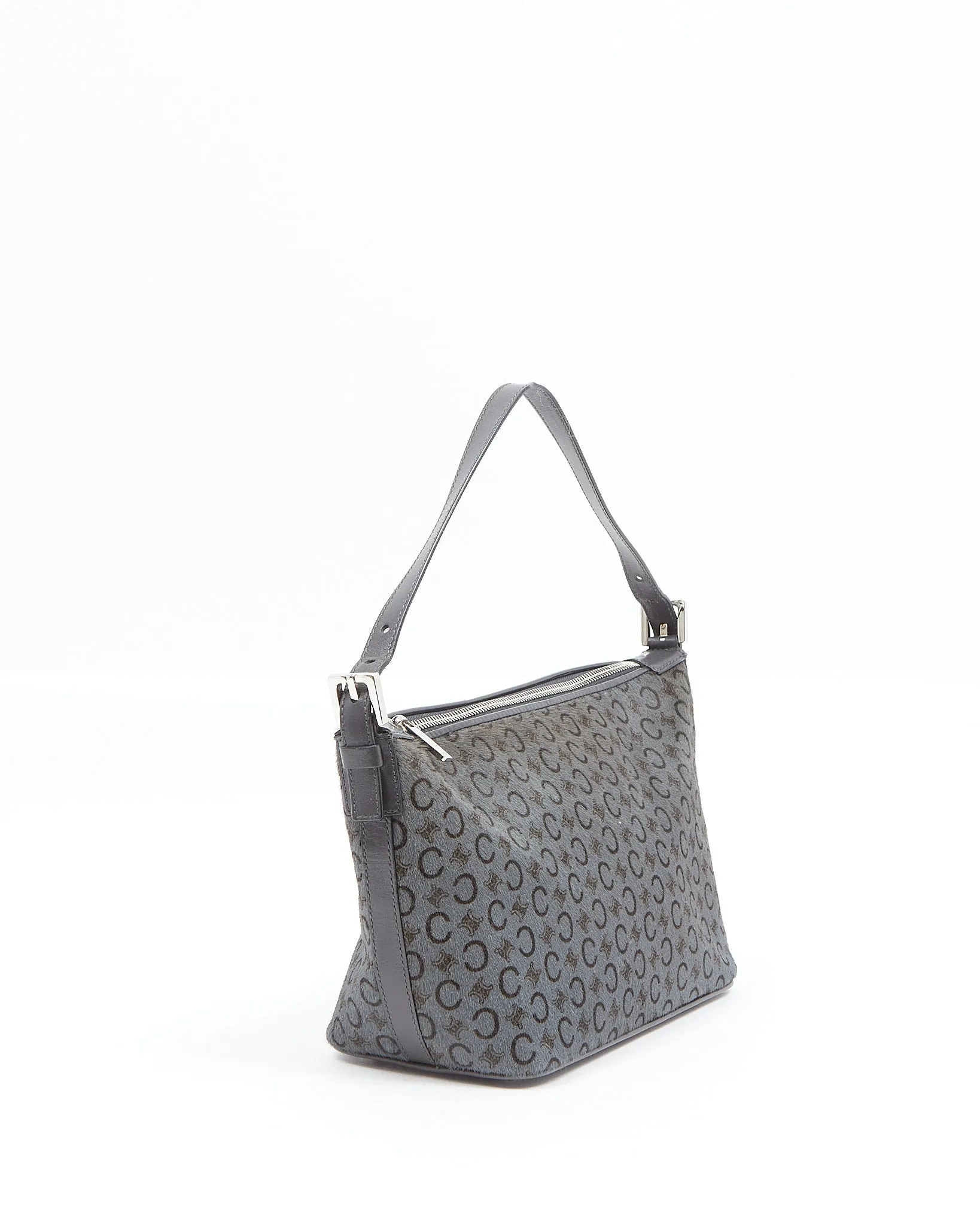 Celine Grey Pony Hair C Macadam Shoulder Bag