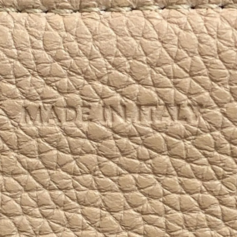 CELINE Medium 16 Leather Tote Shoulder Bag Beige
