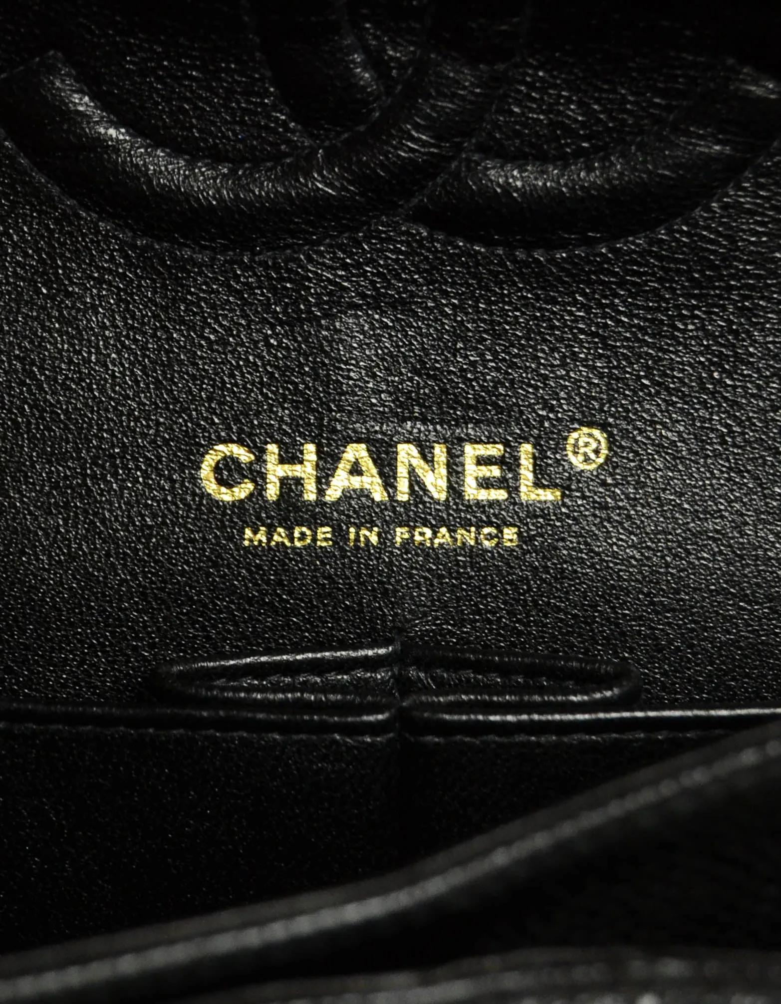 Chanel Black Caviar Leather 10" Medium Double Flap Classic Bag