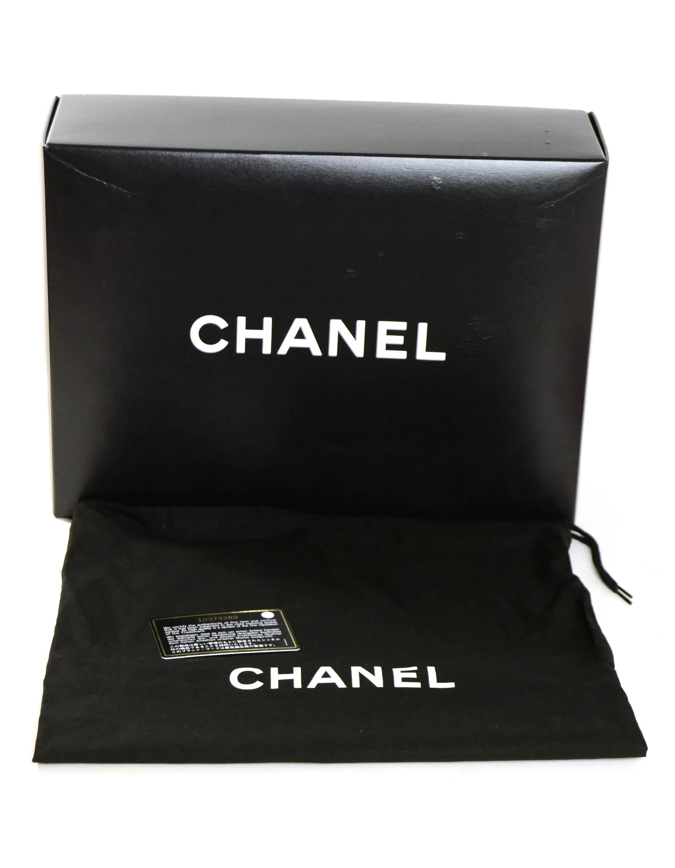Chanel Black Caviar Leather 10" Medium Double Flap Classic Bag