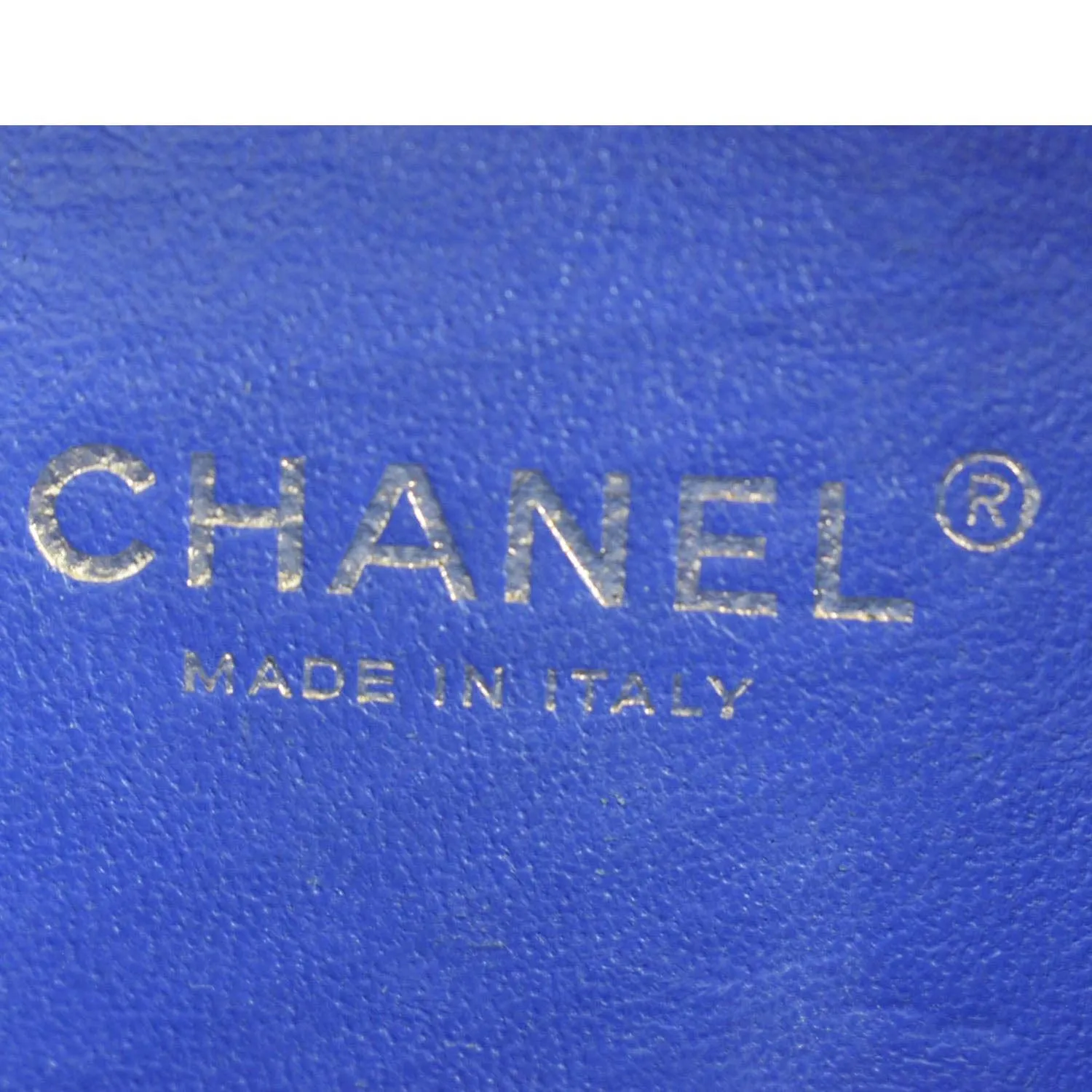CHANEL Filigree Quilted Caviar Leather Top Handle Vanity Case Blue