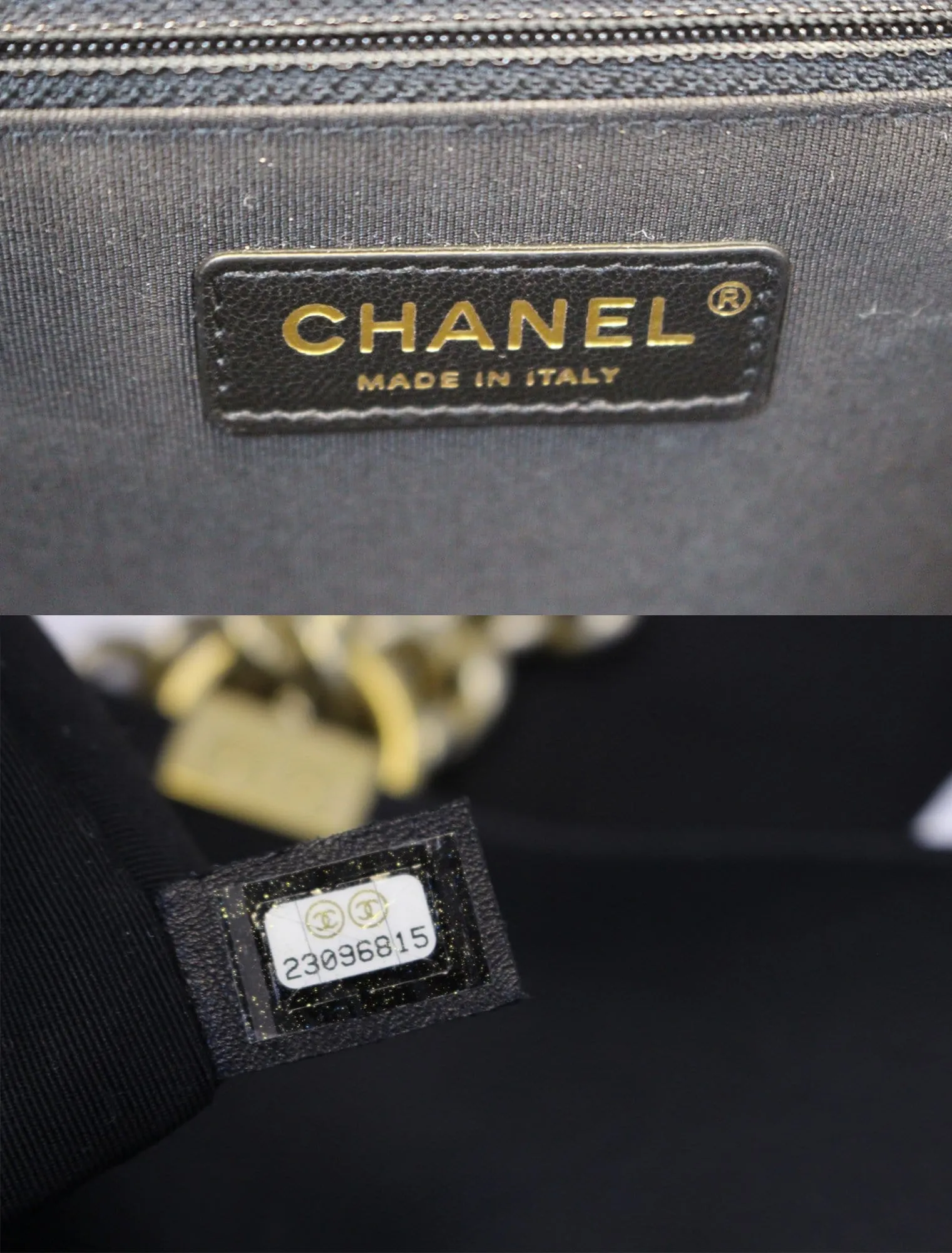 CHANEL Le Boy Medium Lambskin Leather Shoulder Bag Black