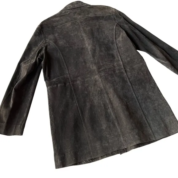 Chico’s Leather Suede Shirt Jacket