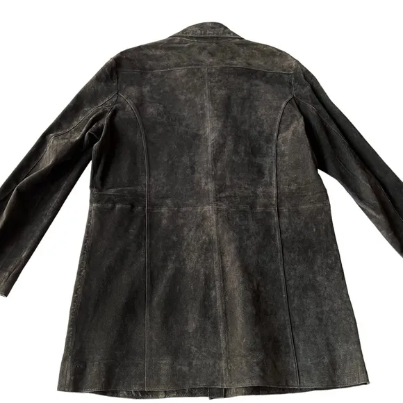Chico’s Leather Suede Shirt Jacket