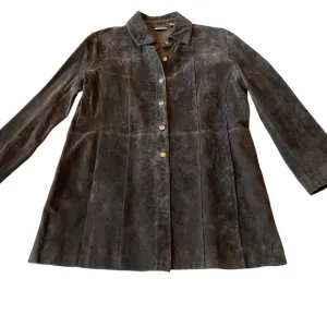 Chico’s Leather Suede Shirt Jacket
