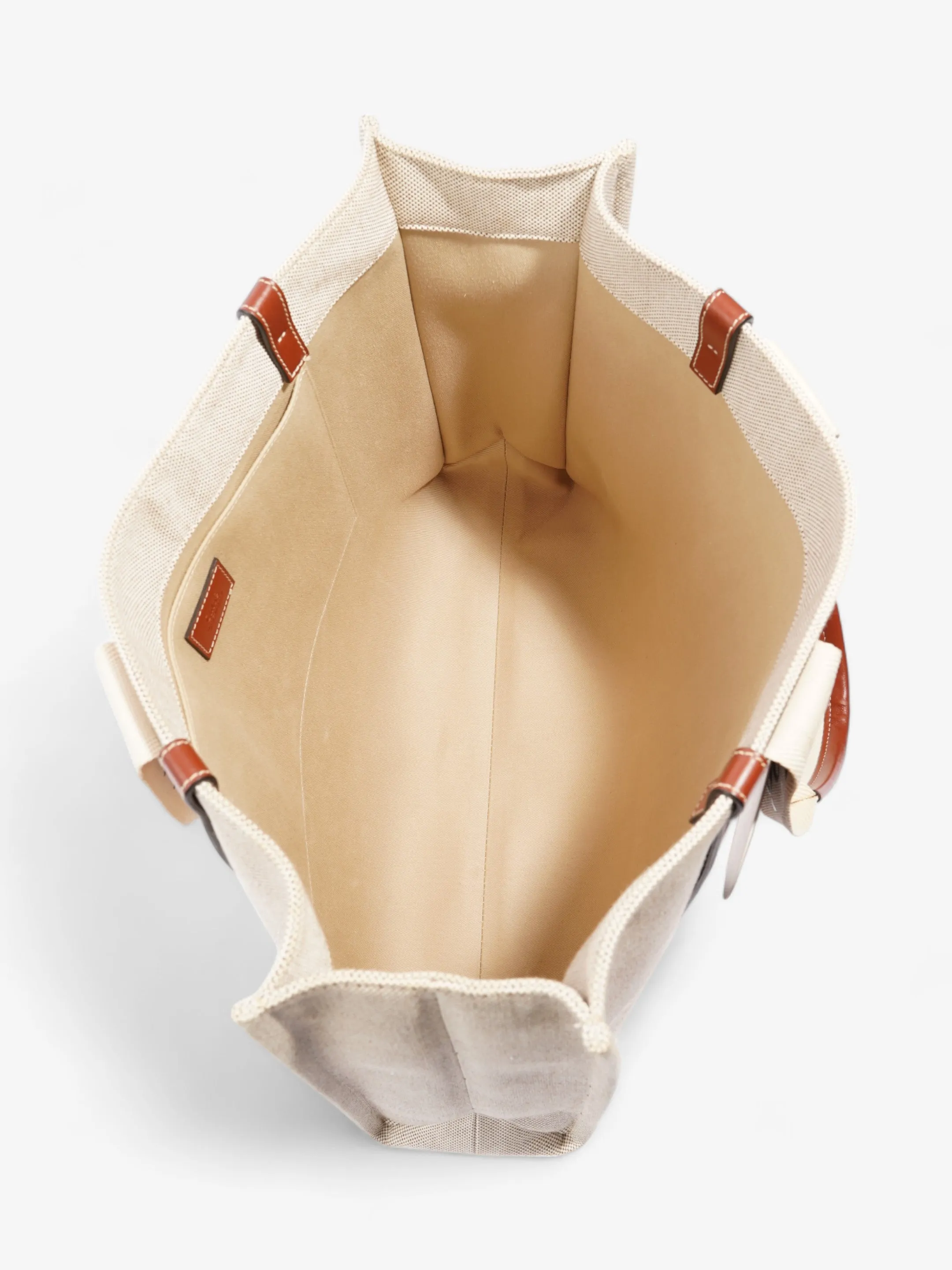 Chloe Woody Beige / Brown / White Canvas Large