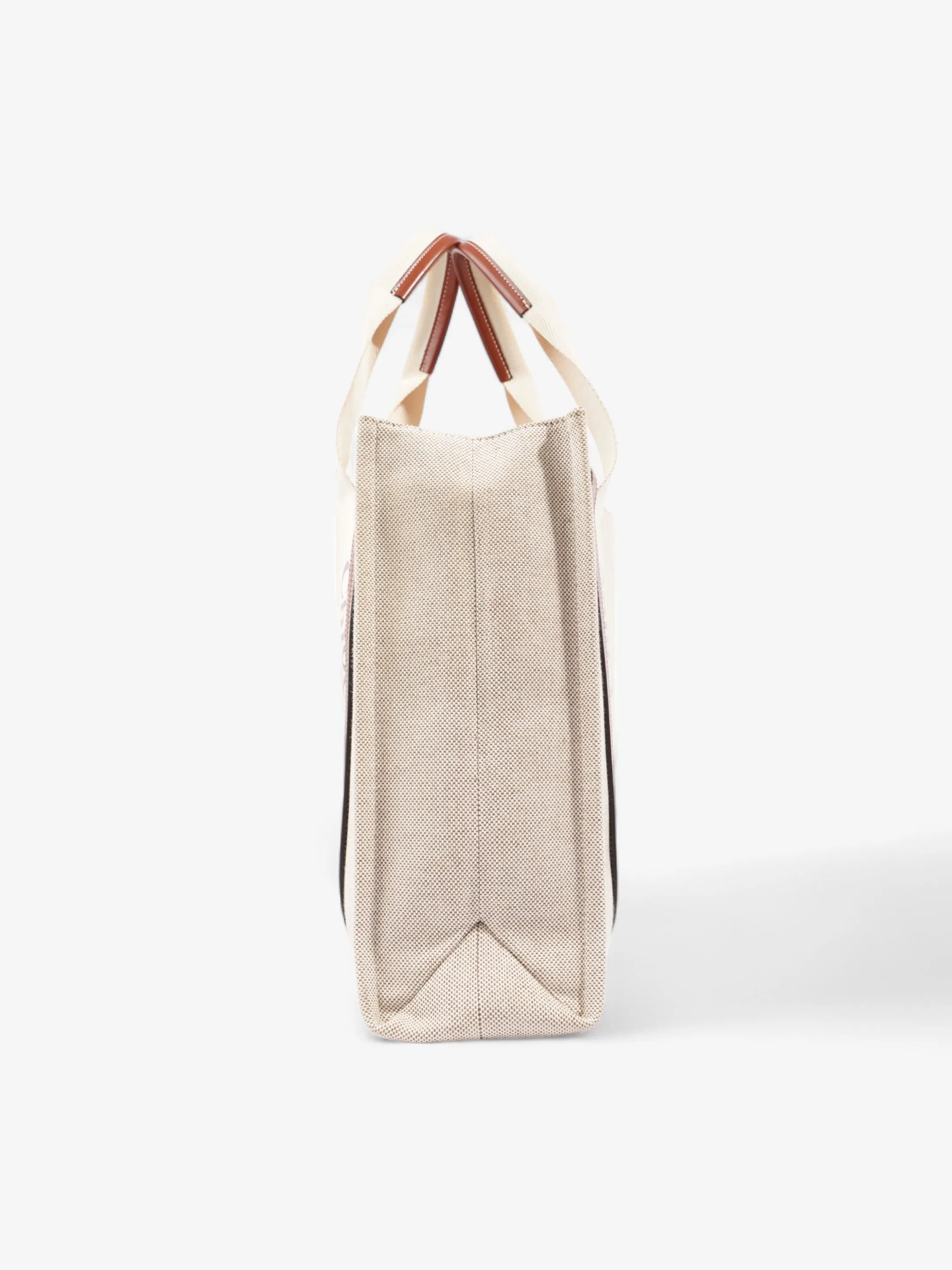 Chloe Woody Beige / Brown / White Canvas Large
