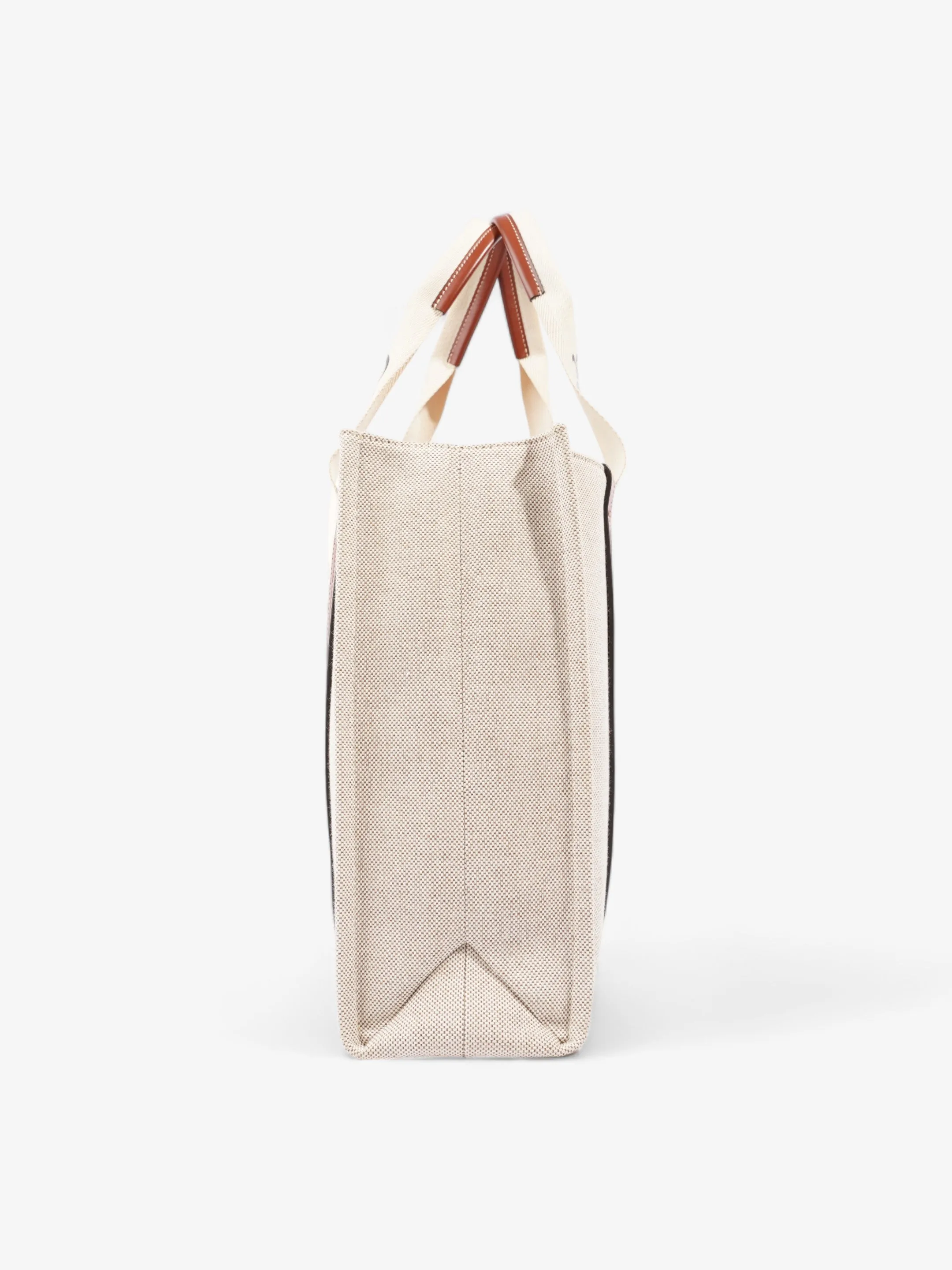 Chloe Woody Beige / Brown / White Canvas Large