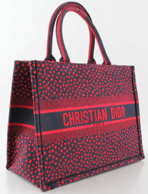 Christian Dior Pop Heart I Love Paris Embroidered Book Tote