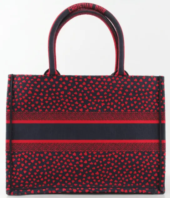Christian Dior Pop Heart I Love Paris Embroidered Book Tote
