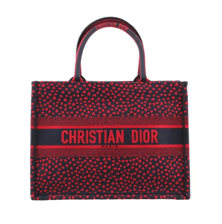Christian Dior Pop Heart I Love Paris Embroidered Book Tote
