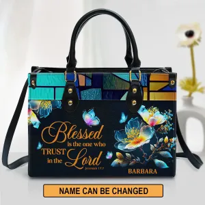 Christianart Designer Handbags, Blessed Is The One Who Trusts In The Lord Jeremiah 17:7, Personalized Gifts, Gifts for Women.