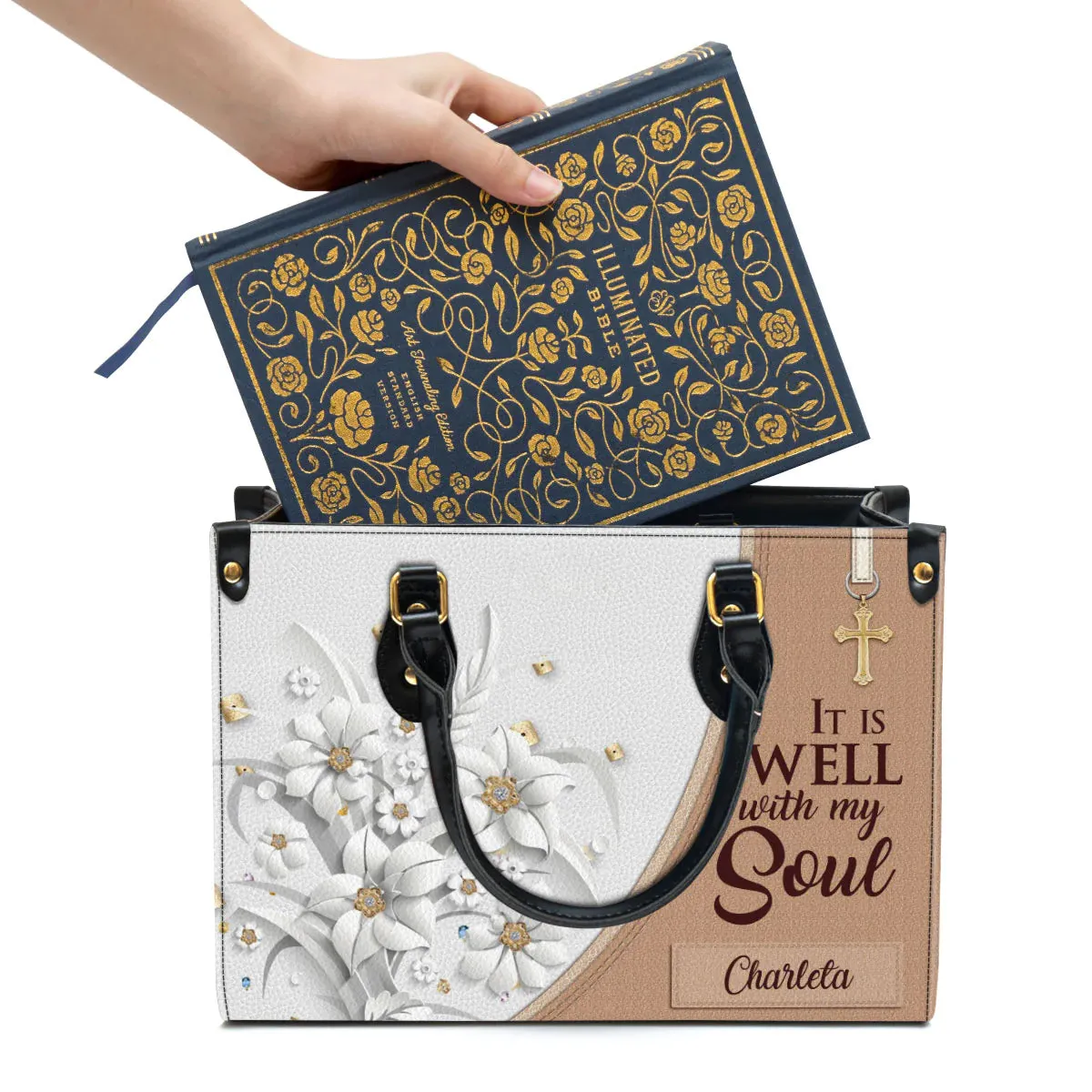Christianart Designer Handbags, It Is Well With My Soul, Personalized Gifts, Gifts for Women.