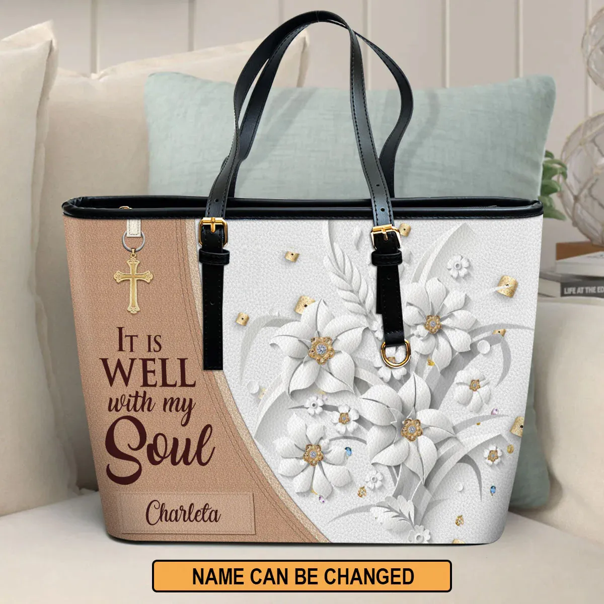 Christianart Designer Handbags, It Is Well With My Soul, Personalized Gifts, Gifts for Women.