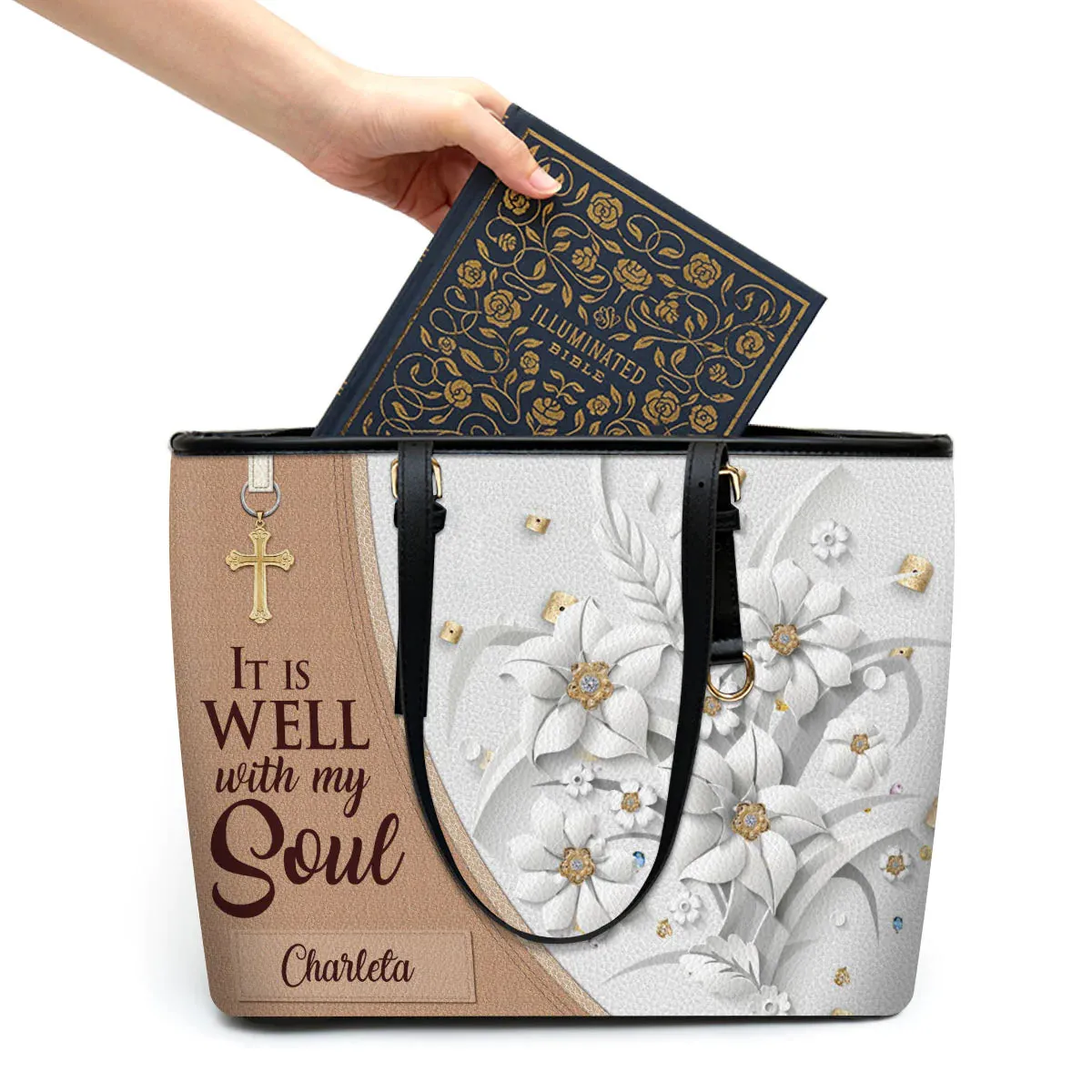 Christianart Designer Handbags, It Is Well With My Soul, Personalized Gifts, Gifts for Women.