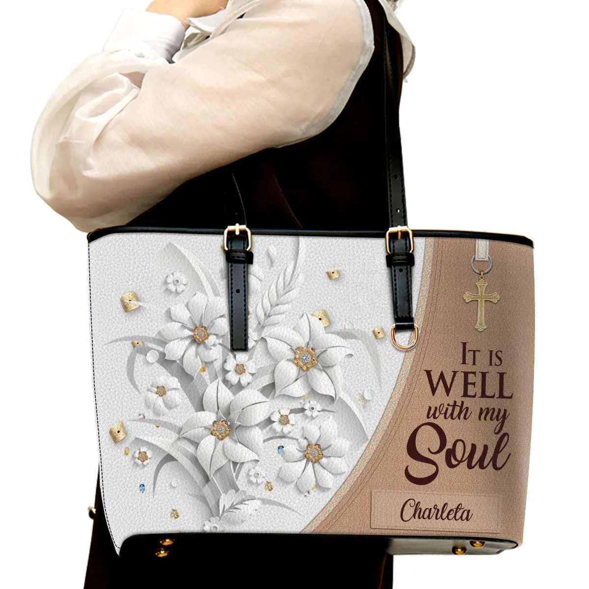 Christianart Designer Handbags, It Is Well With My Soul, Personalized Gifts, Gifts for Women.