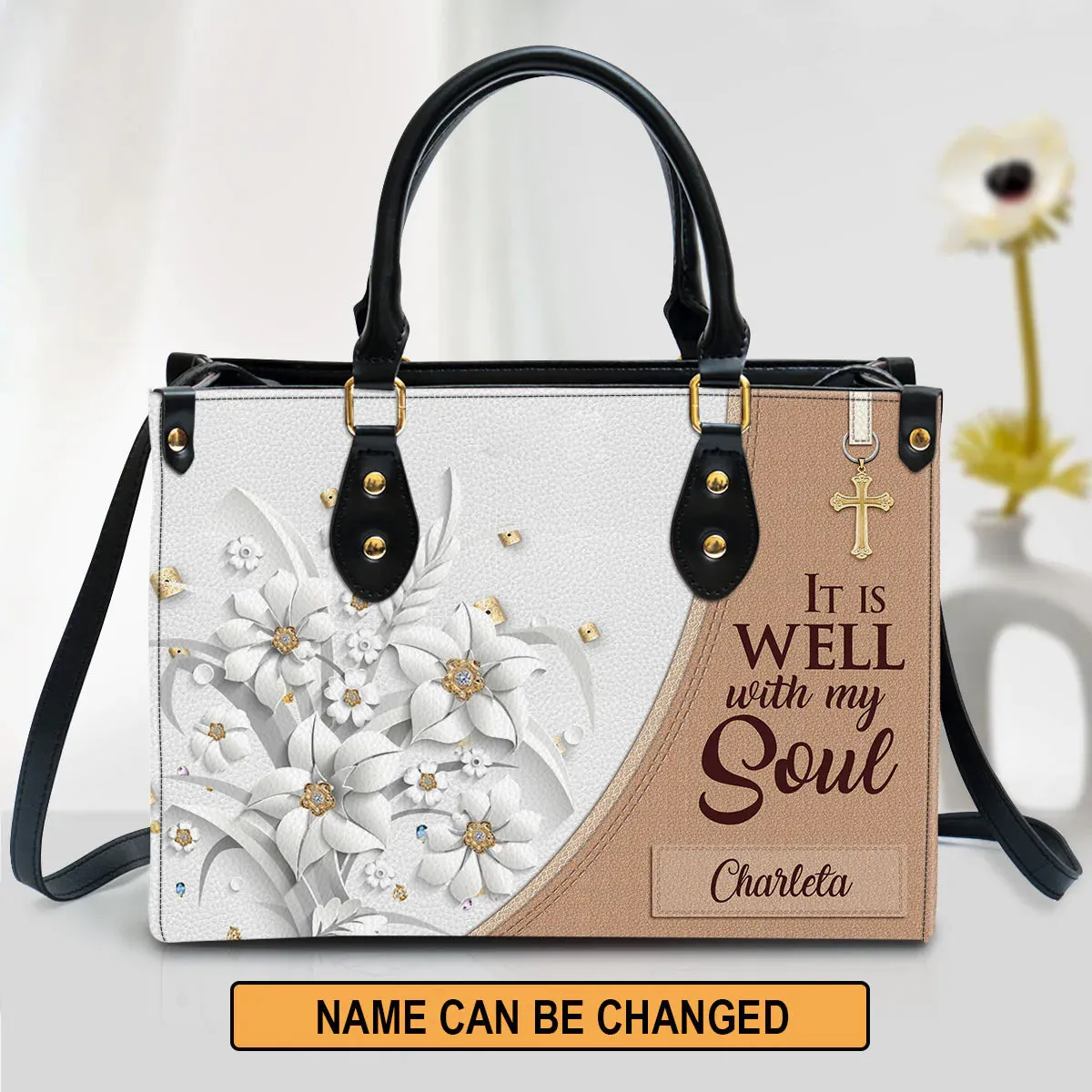 Christianart Designer Handbags, It Is Well With My Soul, Personalized Gifts, Gifts for Women.