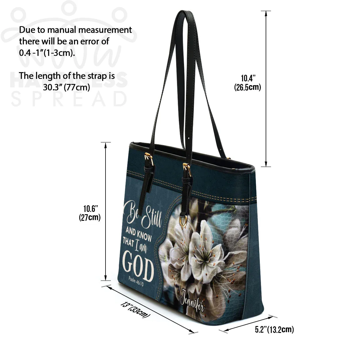 Christianart Handbag, Be Still And Know That I Am God, Personalized Gifts, Gifts for Women.