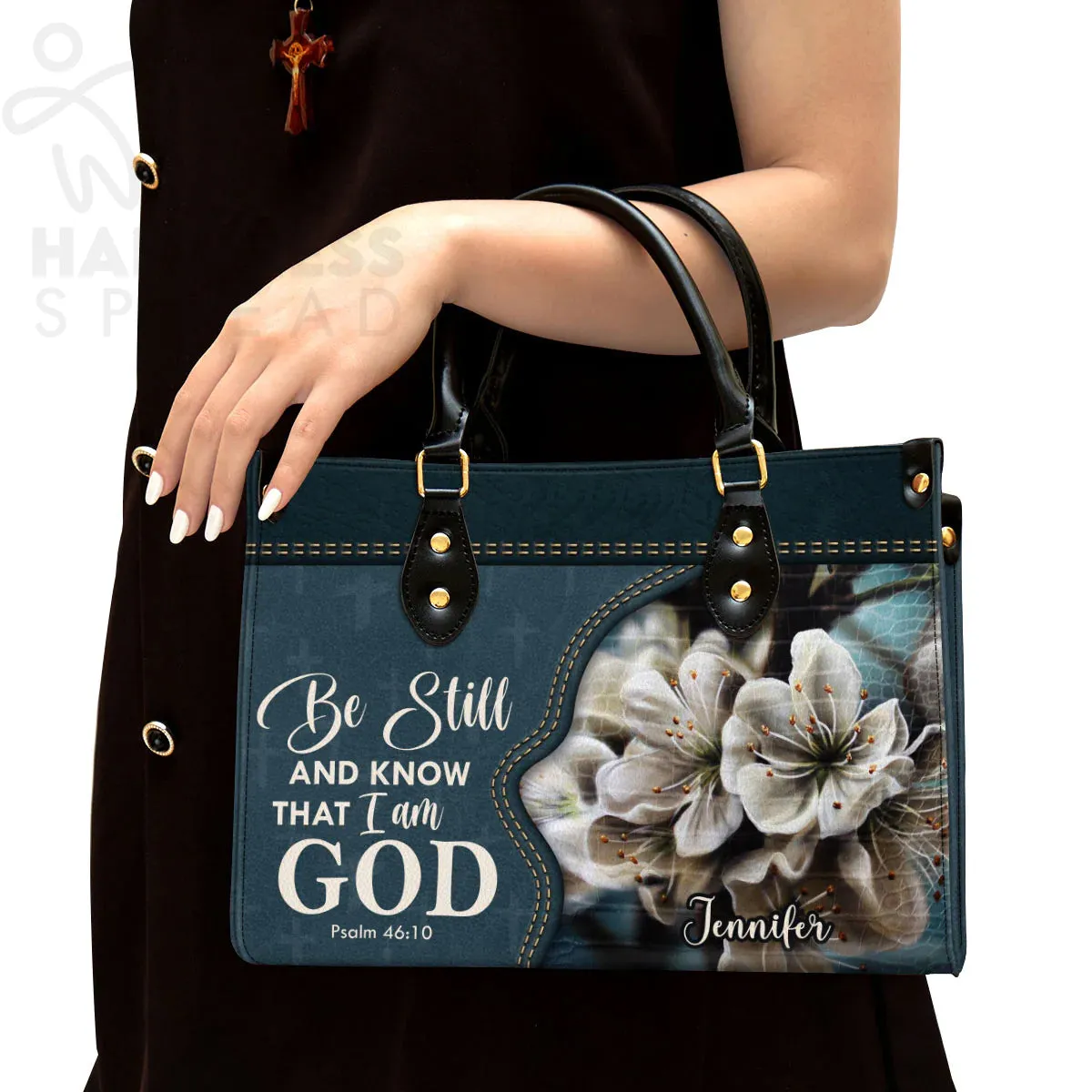 Christianart Handbag, Be Still And Know That I Am God, Personalized Gifts, Gifts for Women.