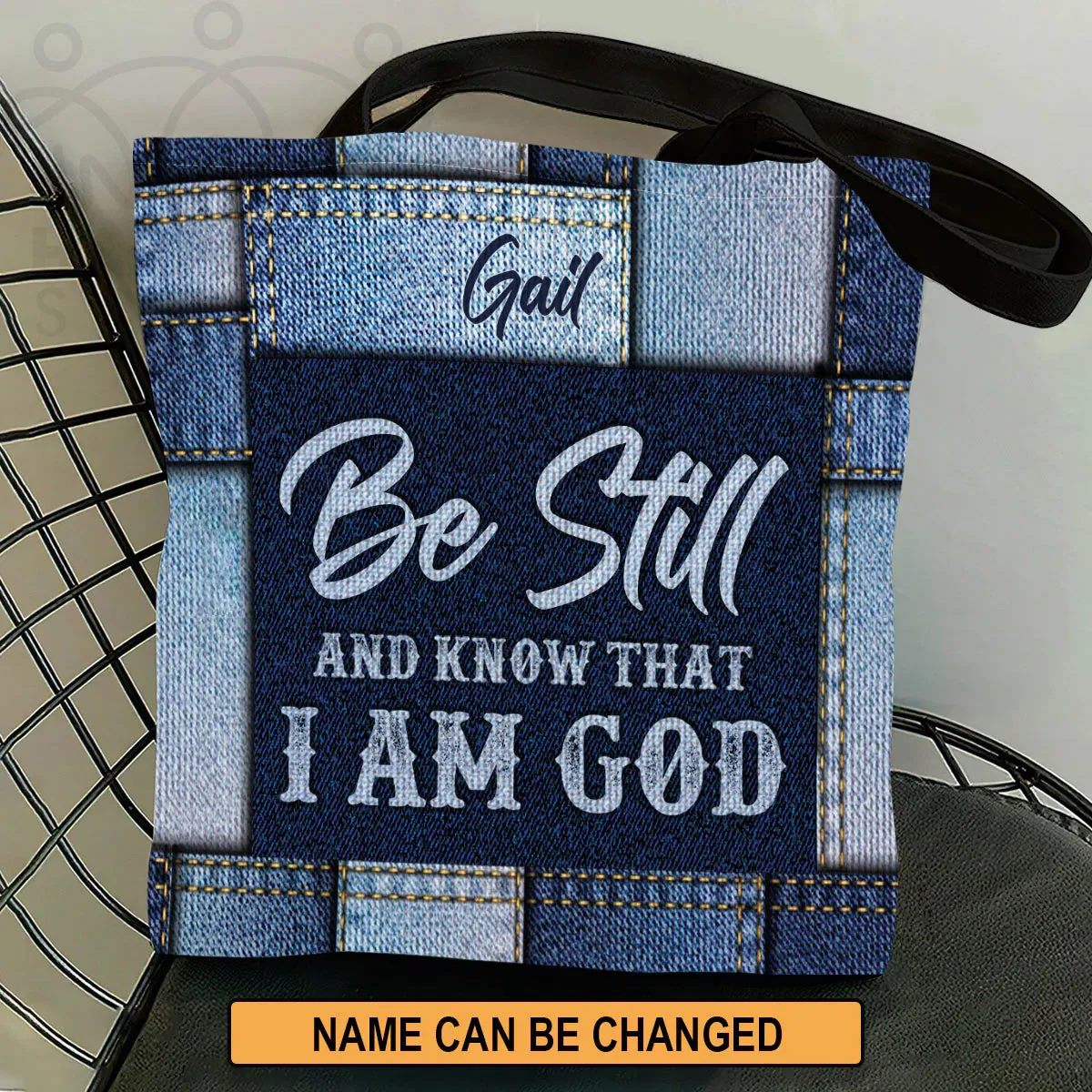 Christianart Handbag, Personalized Hand Bag, Be Still And Know That I Am God, Personalized Gifts, Gifts for Women.