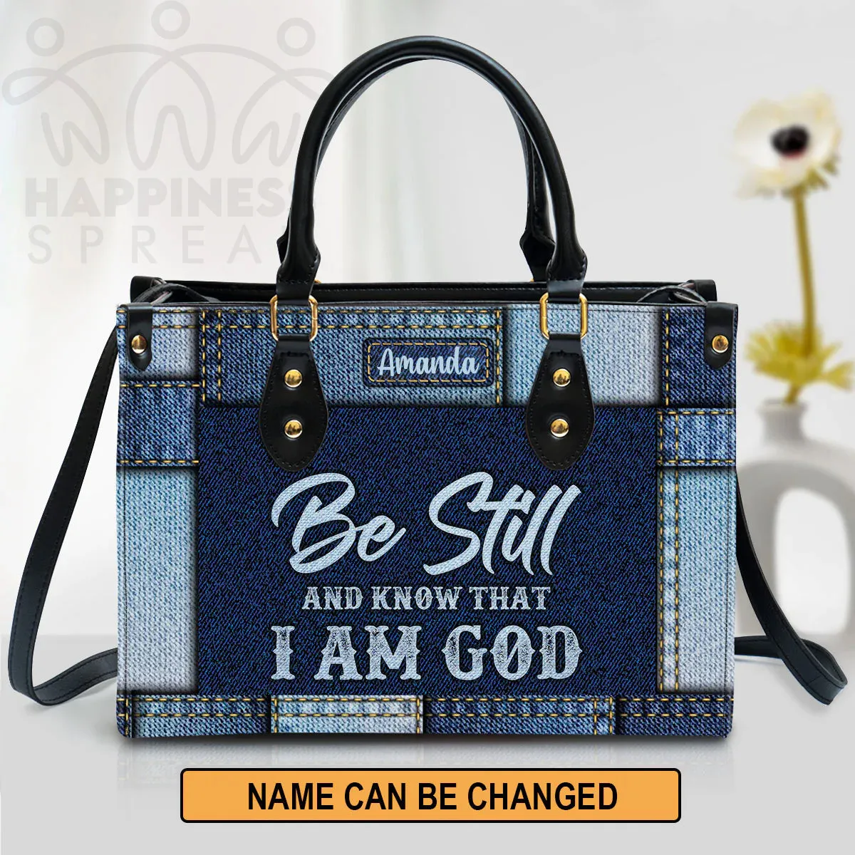 Christianart Handbag, Personalized Hand Bag, Be Still And Know That I Am God, Personalized Gifts, Gifts for Women.