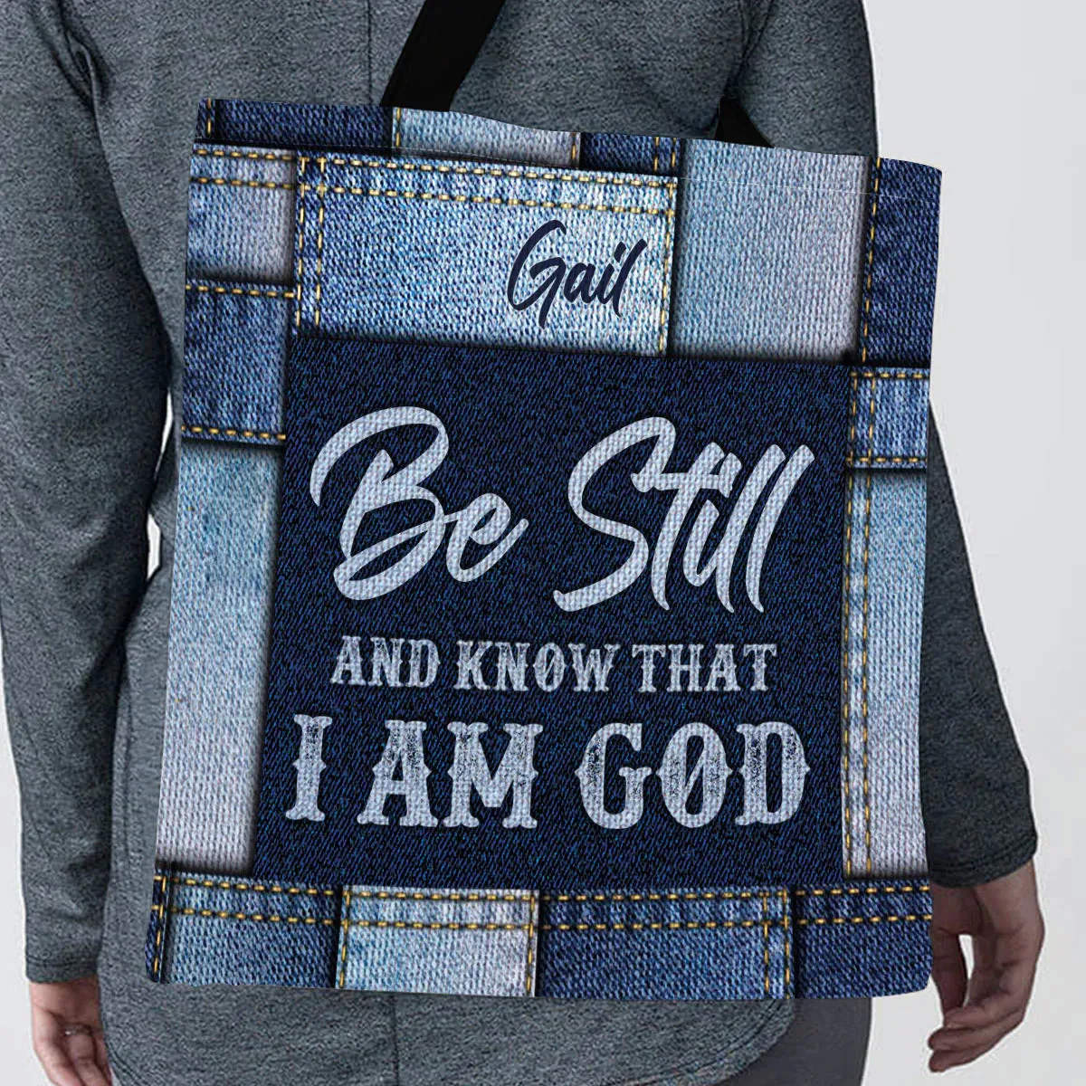 Christianart Handbag, Personalized Hand Bag, Be Still And Know That I Am God, Personalized Gifts, Gifts for Women.