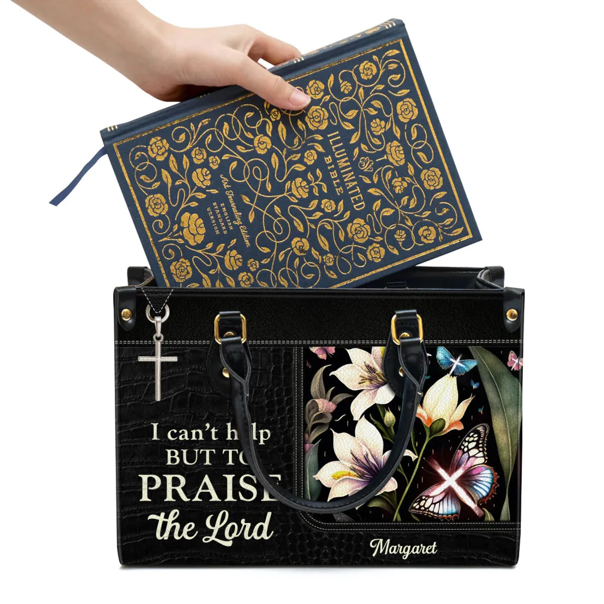 Christianart Handbag, Personalized Hand Bag, I Can't Help But To Praise The Lord, Personalized Gifts, Gifts for Women.