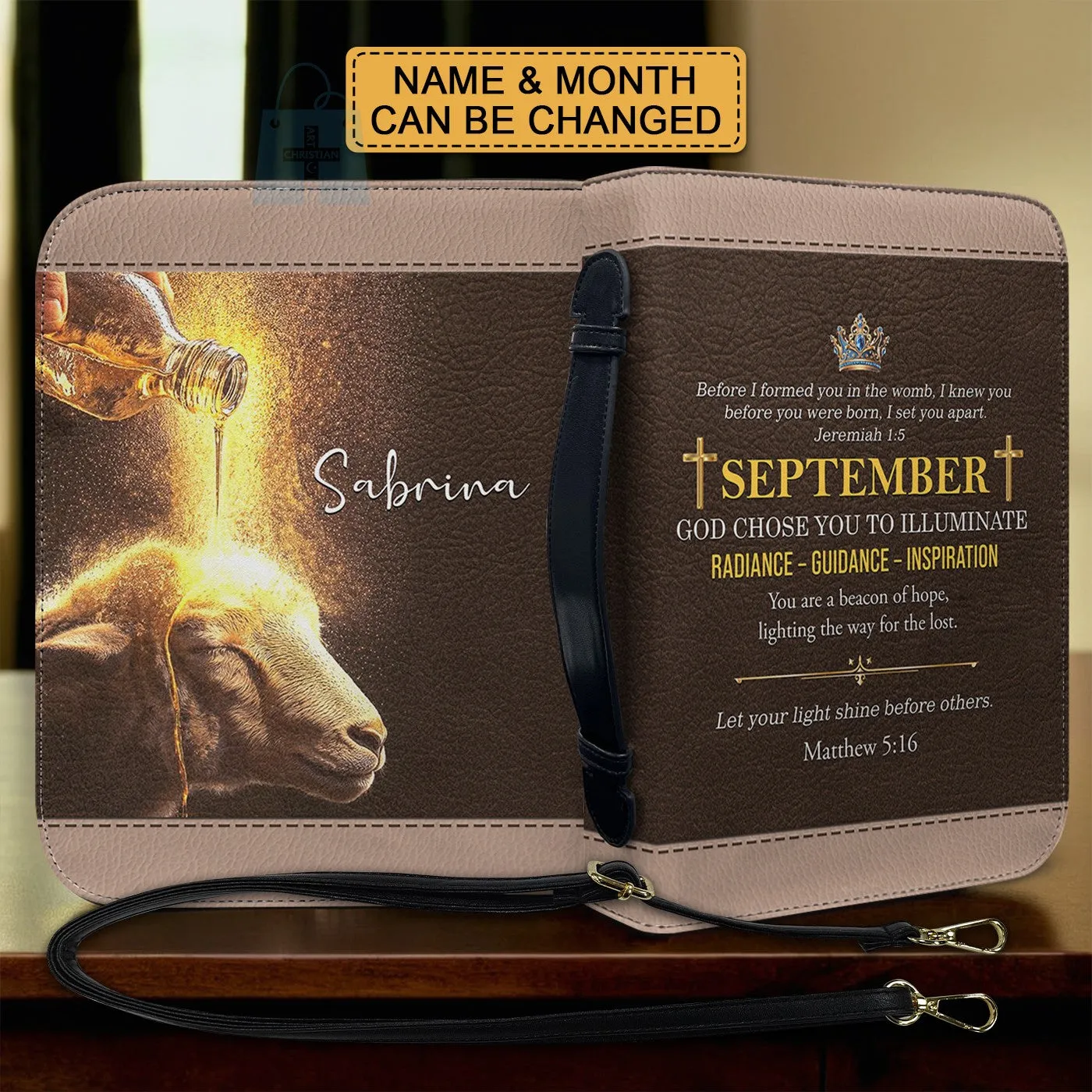 CHRISTIANARTBAG Bible Cover - Discover Your God-Given Purpose Through Your Birth Month Prophecy - Personalized Bible Cover, CABBBCV01030125
