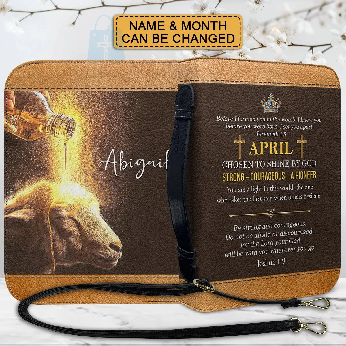 CHRISTIANARTBAG Bible Cover - Discover Your God-Given Purpose Through Your Birth Month Prophecy - Personalized Bible Cover, CABBBCV01030125