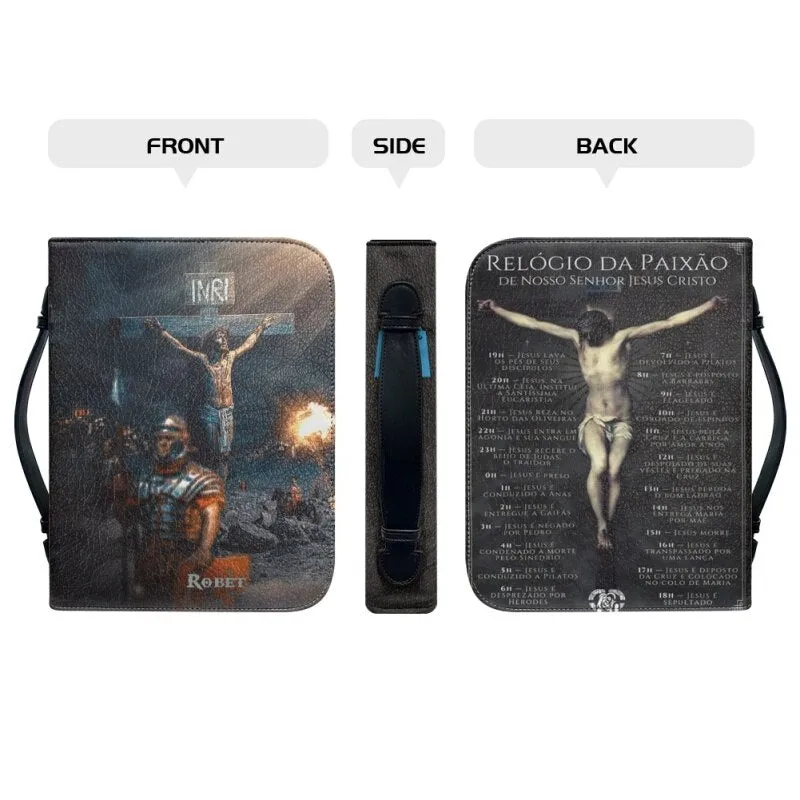 Christianartbag Bible Cover - Personalized Bible Cover - Crucifixion Chronicle Bible Cover - Bible Cover For Men - CABBBCV01250823.