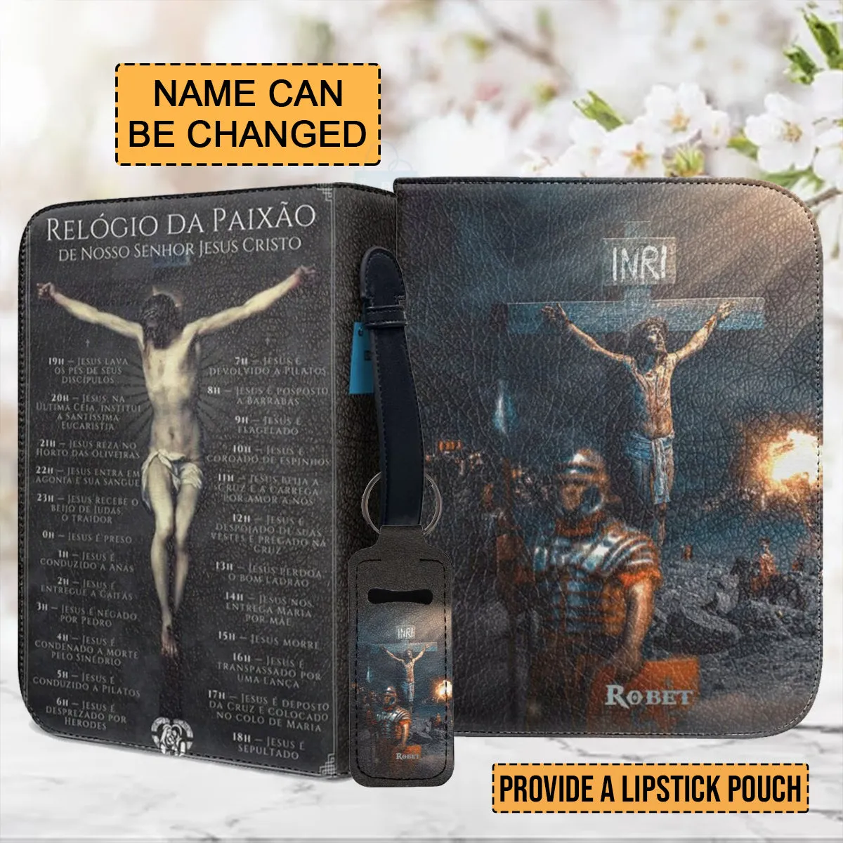 Christianartbag Bible Cover - Personalized Bible Cover - Crucifixion Chronicle Bible Cover - Bible Cover For Men - CABBBCV01250823.
