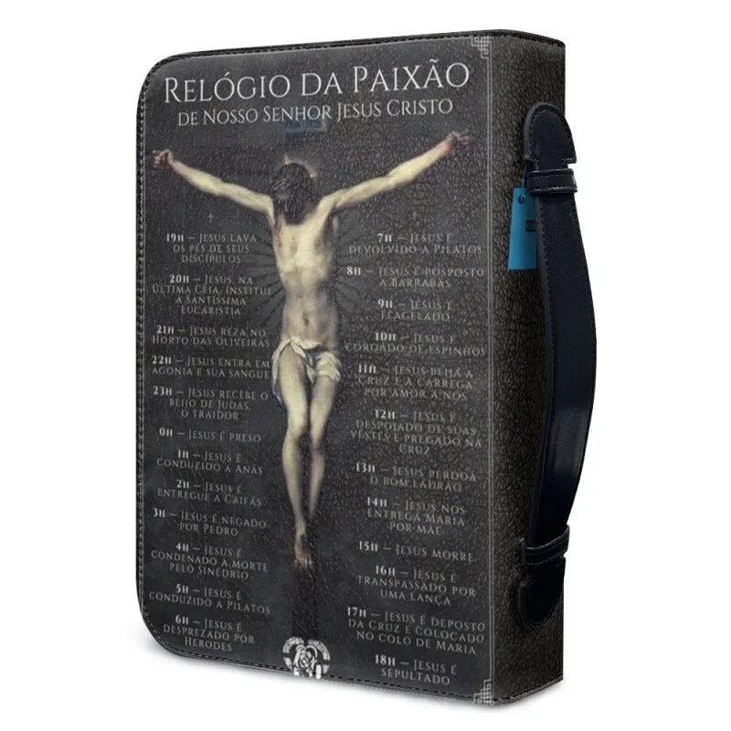 Christianartbag Bible Cover - Personalized Bible Cover - Crucifixion Chronicle Bible Cover - Bible Cover For Men - CABBBCV01250823.