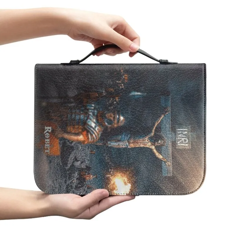 Christianartbag Bible Cover - Personalized Bible Cover - Crucifixion Chronicle Bible Cover - Bible Cover For Men - CABBBCV01250823.