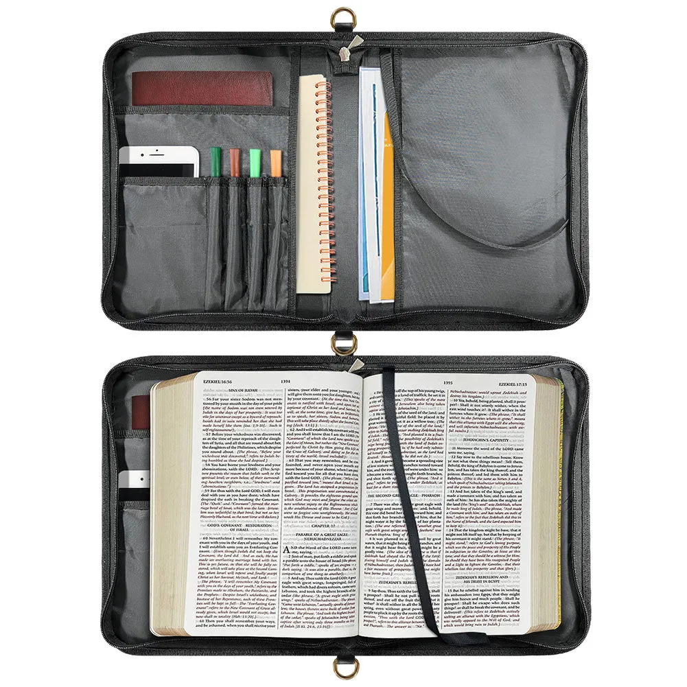 CHRISTIANARTBAG Bible Cover - Put on the Full Armor of God - Uncover the sacred meaning of your name - Personalized Bible Cover, CABBBCV013625