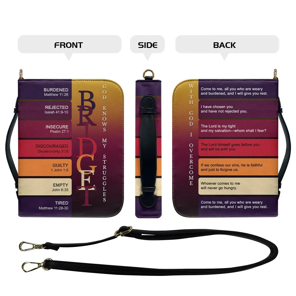 CHRISTIANARTBAG Bible Cover - Uncover the sacred meaning of your name - Personalized Bible Cover Christian Gift with Custom Name & Encouraging Scriptures.