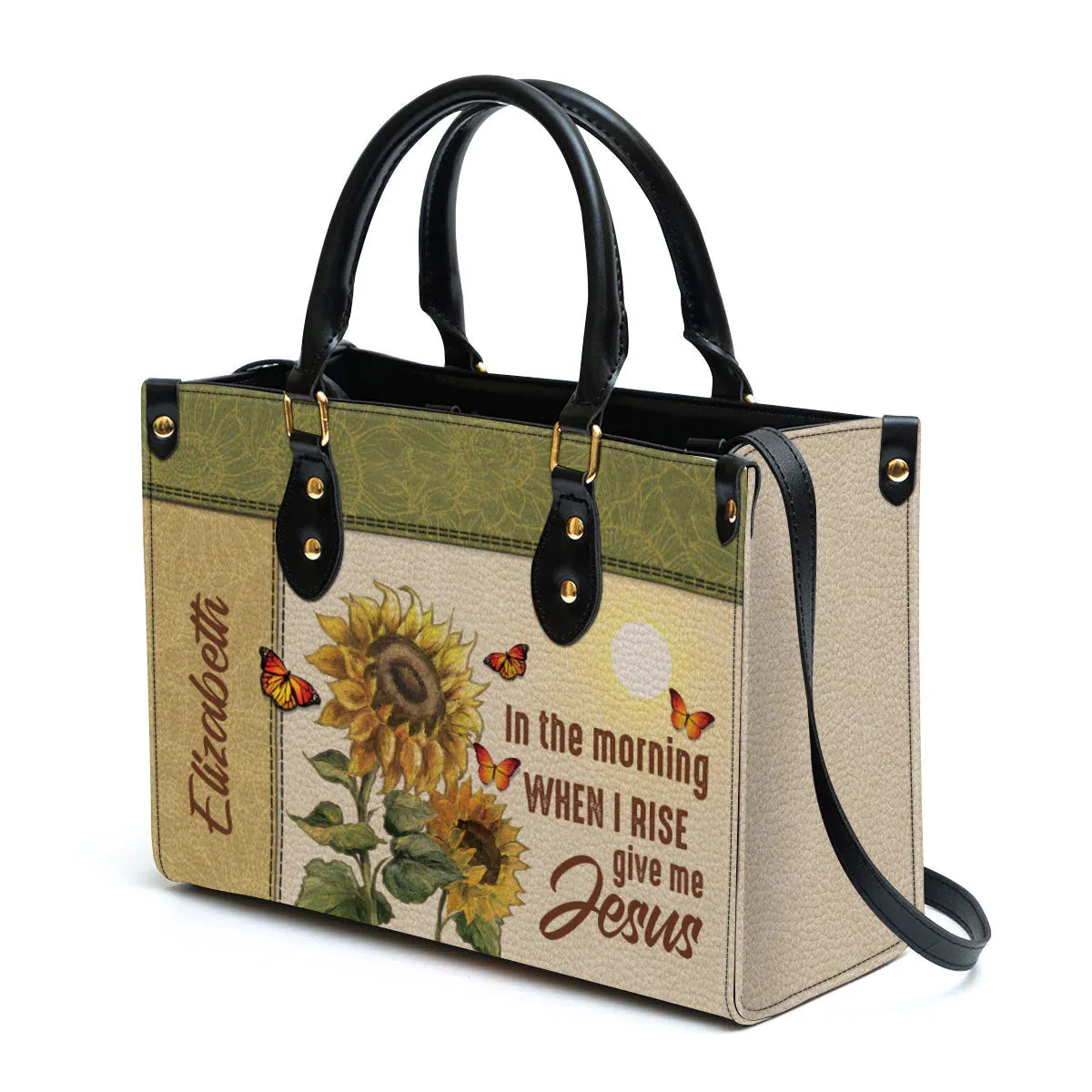 Christianartbag Handbag, In The Morning When I Rise Give Me Jesus, Personalized Gifts, Gifts for Women, Christmas Gift.