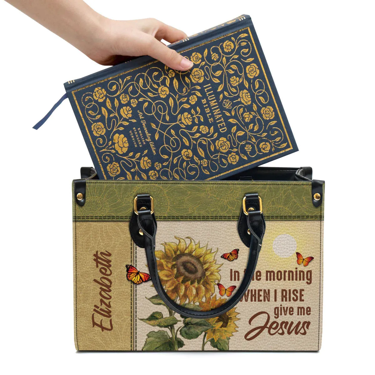 Christianartbag Handbag, In The Morning When I Rise Give Me Jesus, Personalized Gifts, Gifts for Women, Christmas Gift.