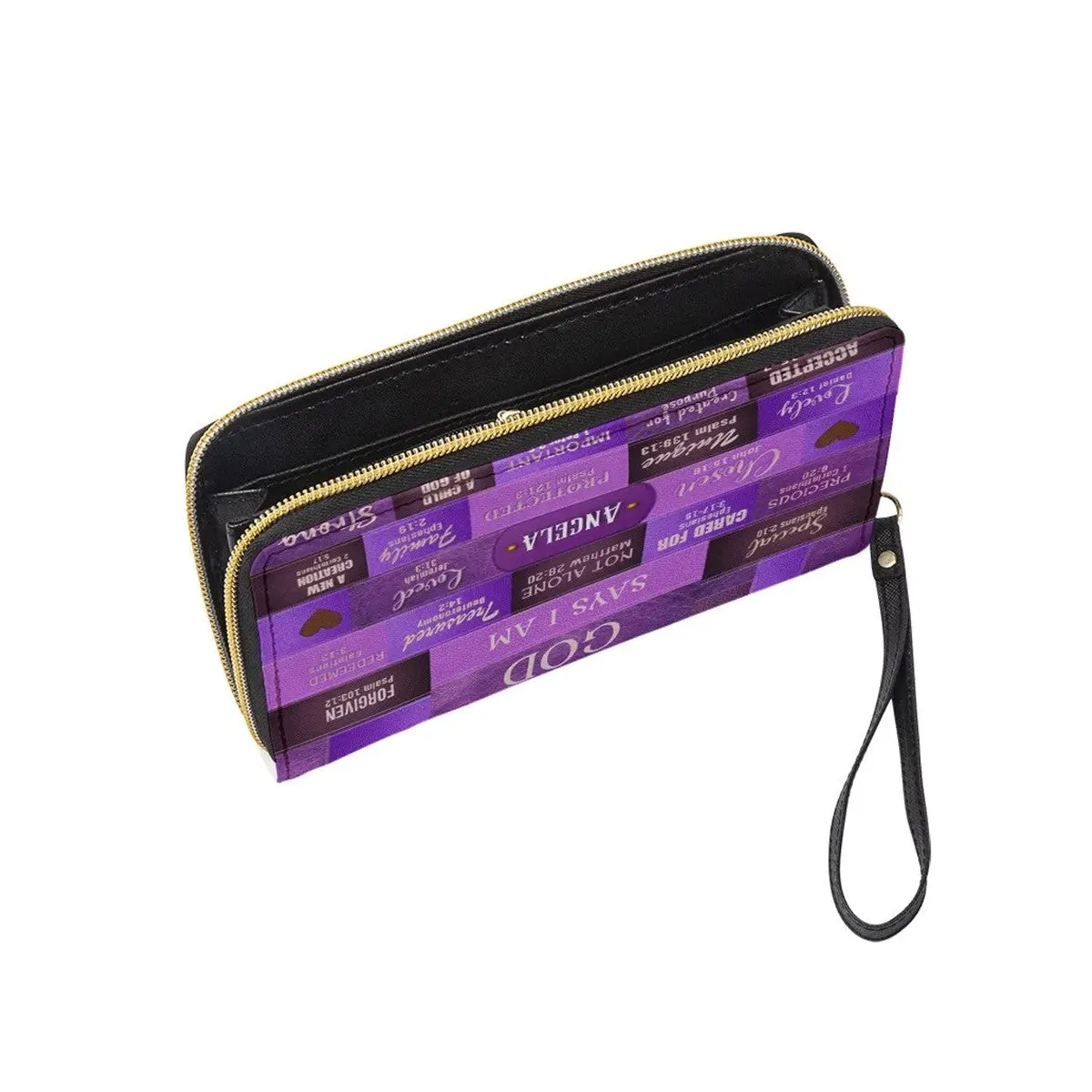 Christianartbag Handbags, God Says I Am Leather Handbag Purple, Personalized Bags, Gifts for Women, Christmas Gift, CABLTB02240923.