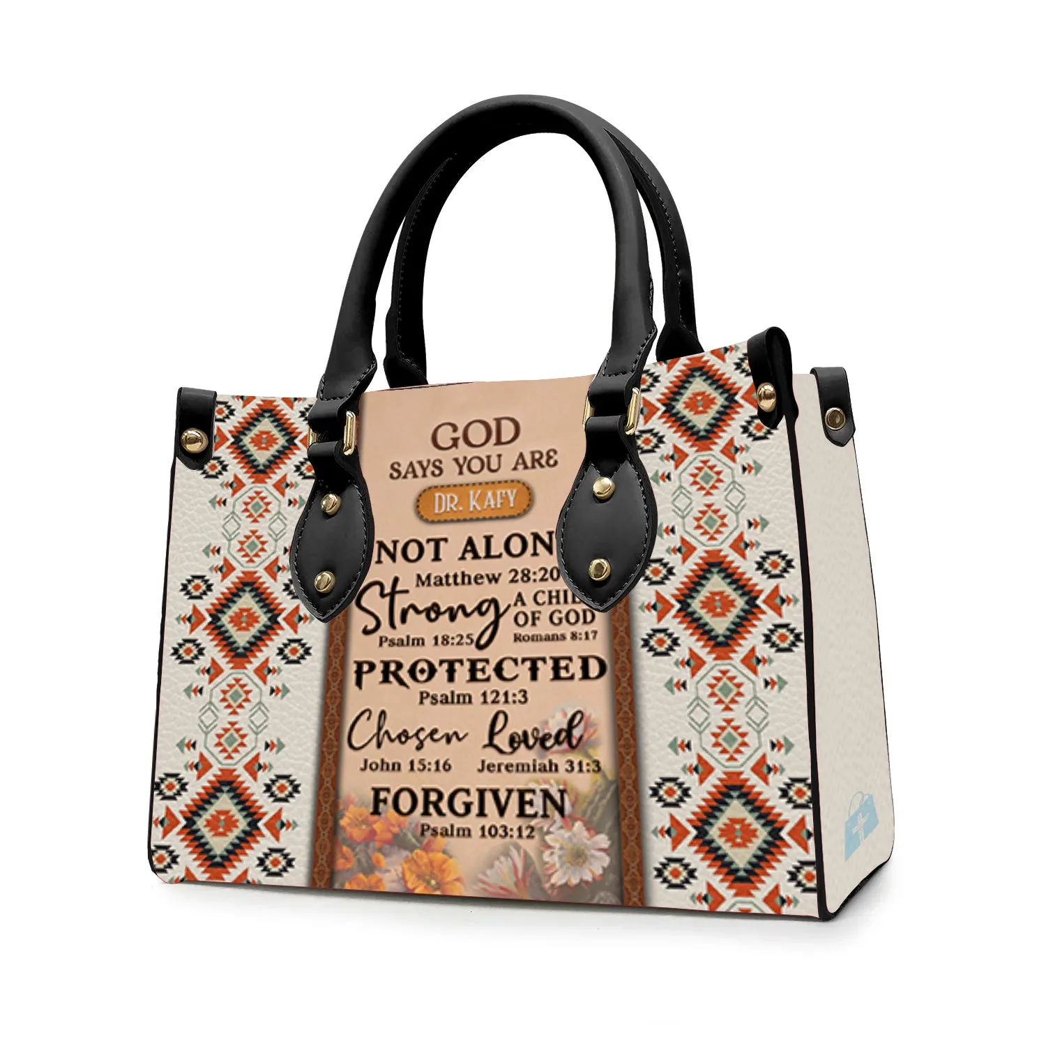 Christianartbag Handbags, GOD Says You Are Leather Handbag, Vintage hand-woven southwest lacing design Leather Handbag, Gifts for Women, CABLTB01131023.