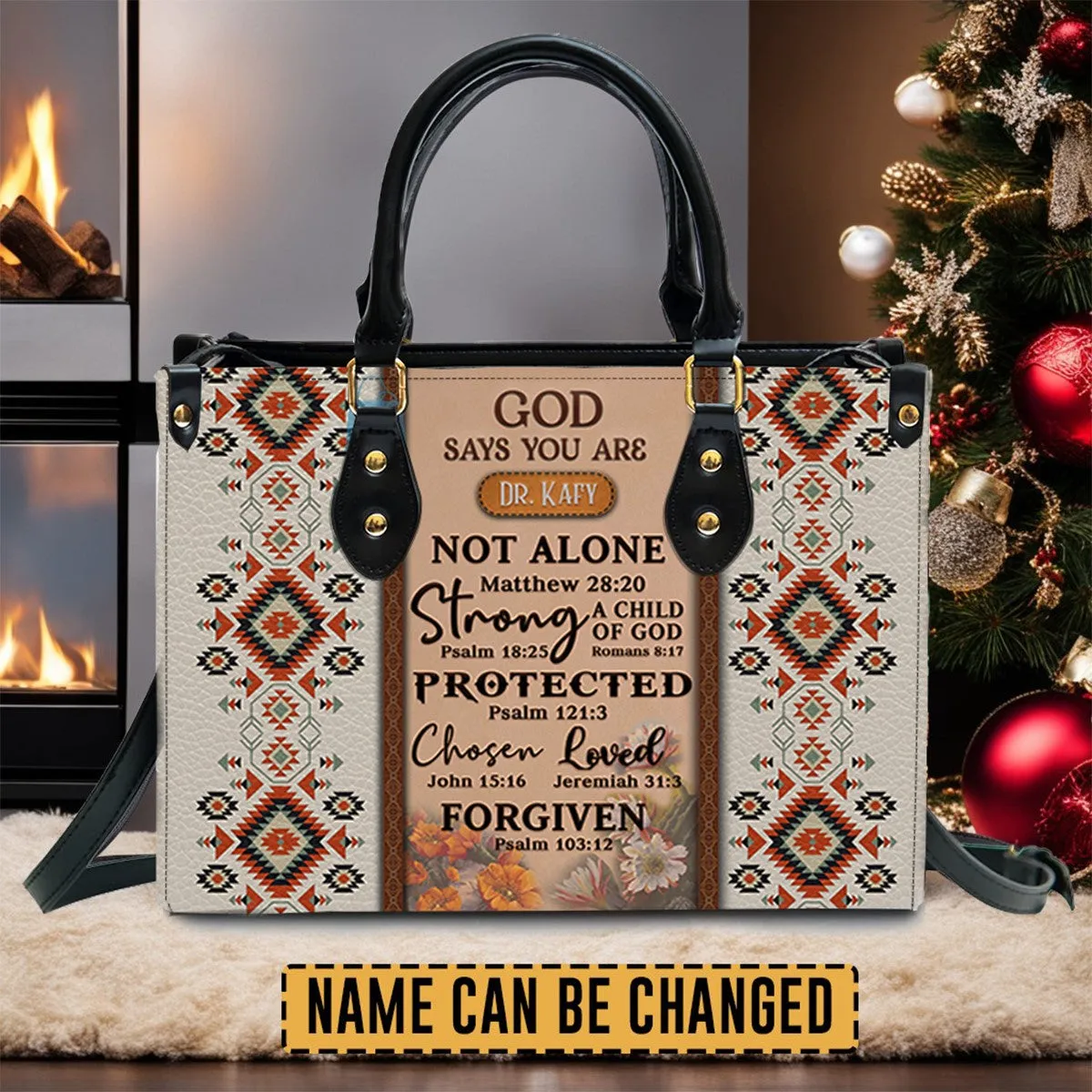 Christianartbag Handbags, GOD Says You Are Leather Handbag, Vintage hand-woven southwest lacing design Leather Handbag, Gifts for Women, CABLTB01131023.