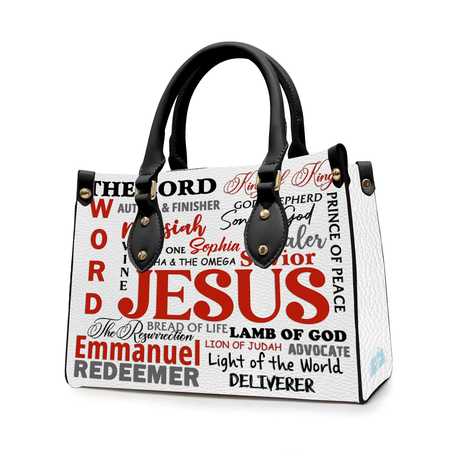 Christianartbag Handbags, Jesus The Lord King Of King Leather Handbag, Vintage hand-woven southwest lacing design Leather Handbag, Gifts for Women, CABLTB03131023.